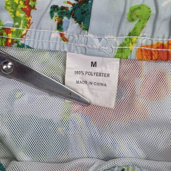 Peter Millar Swim Trunks Mens M Blue Fish Seaside Lined Beach Ocean Pockets - Picture 3 of 8